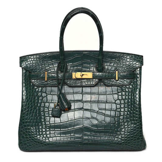 Birkin Vert Titien Matte Alligator Gold Hardware