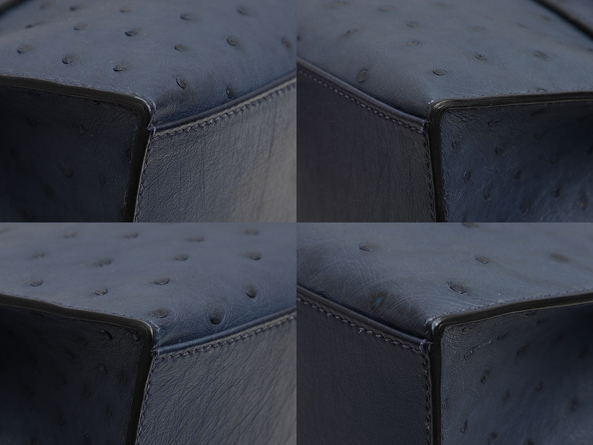 Kelly Pochette Clutch Bag crafted from top-layer cowhide with ostrich pattern